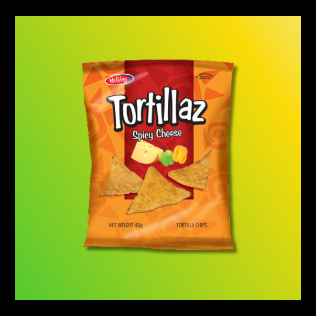 Holiday Tortillaz Nacho 40g – Crunchy Jamaican Nacho Tortilla Chips Snack