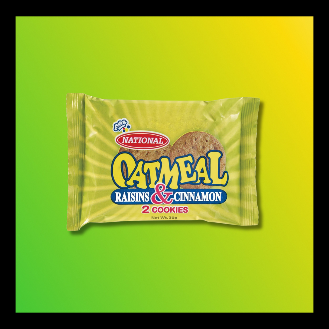 National Oatmeal Raisin & Cinnamon Biscuits 30g – Jamaican Soft Baked Cookies