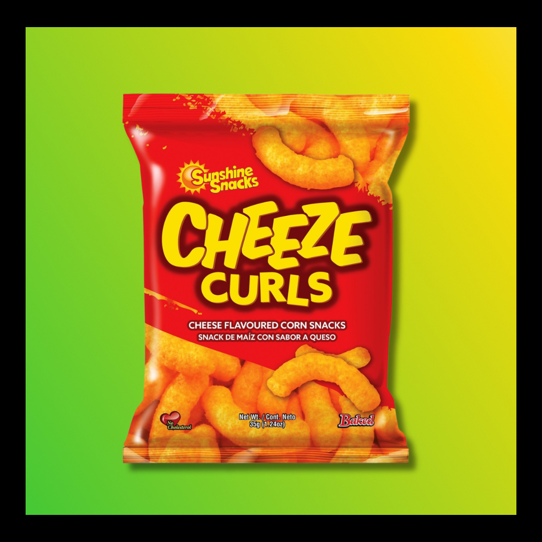 Sunshine Cheeze Curls – Crunchy Jamaican Cheese Flavoured Snack