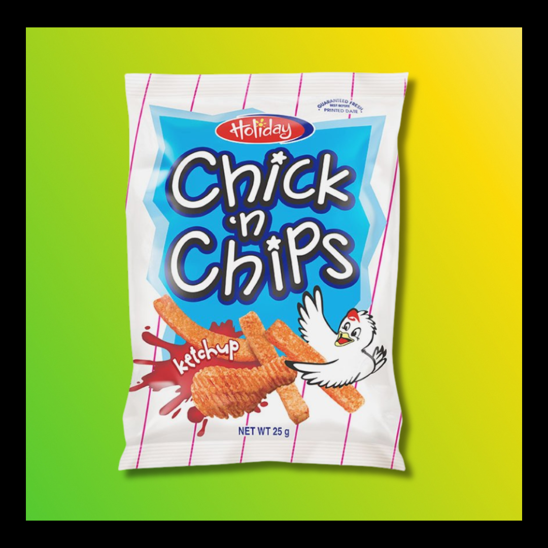 Holiday Chick ‘N Chips 25g – Crunchy Ketchup-Flavored Corn Snack - The Yaad Market