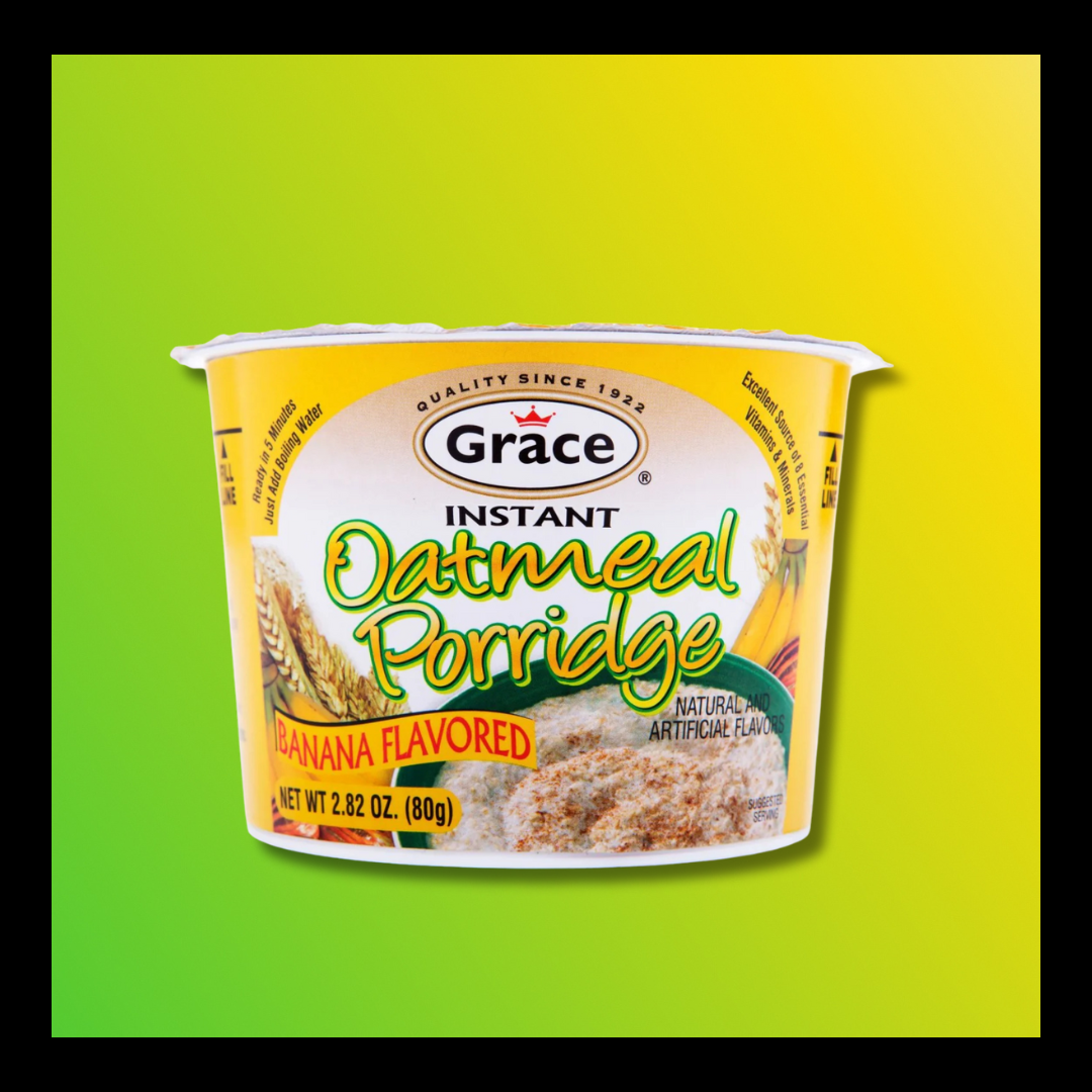 Grace Instant Porridge – Cornmeal, Oatmeal, Banana Oatmeal & Green Banana (2.82oz Sachets) - The Yaad Market