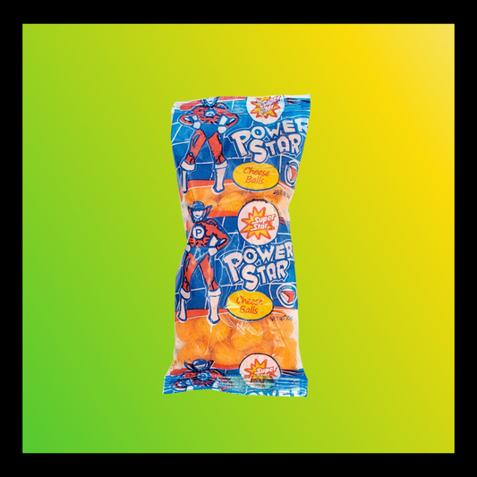 Super Star Power Star Cheese Balls 35g – Crunchy Jamaican Cheese Snack
