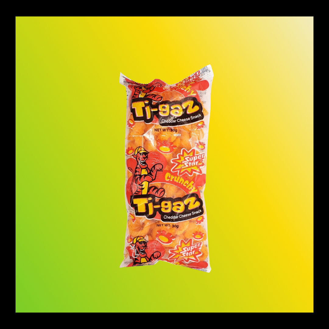 Super Star Ti-Gaz Cheese 30g – Crunchy Jamaican Cheddar Cheese Snack
